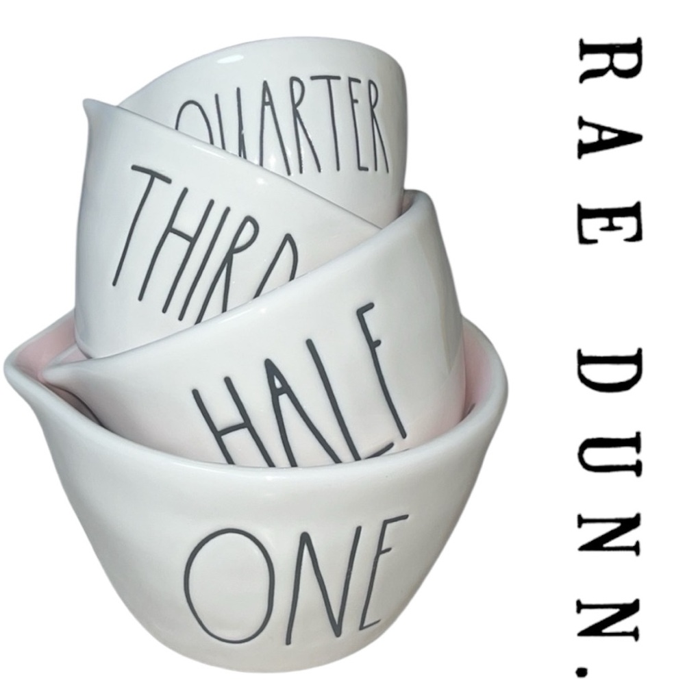 Rae Dunn Set Of 4 Ceramic Measuring Cups
